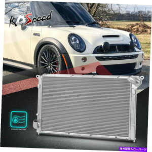 Radiator 02-08~jN[p[S 1.6L R52 R532RAA~jE[VOpWG[^[ 2-Row Core Aluminum Racing Cooling Radiator for 02-08 Mini Cooper S 1.6L R52 R53