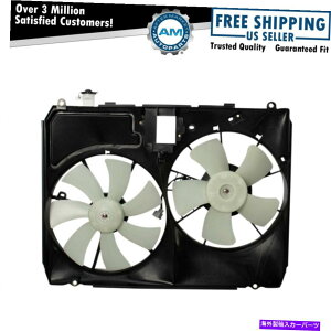 Radiator 2004�N����2005�N�̃g���^�V�G�i�̂��߂̃��W�G�[�^�[�f���A���d�C��p�t�@���t�������r Radiator Dual Electric Cooling Fan w/ Reservoir For 2004-2005 Toyota Sienna�y���s�A���i�z