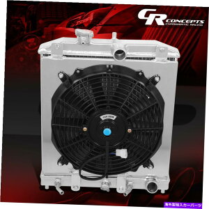 Radiator 2A~jEWG[^[+1994N2000ÑVrbÑXt@VEhEG/EH/EJ/DC 2-ROW ALUMINUM RADIATOR+SLIM FAN SHROUD FOR 1994-2000 CIVIC EG/EH/EJ/EM/DC AT