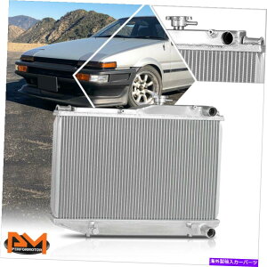 Radiator 84-86J[AE86 4AGE 1.6tA~jE2ptH[}X[VOWG[^[ For 84-86 Corolla AE86 4AGE 1.6 Full Aluminum 2-Row Performance Racing Radiator