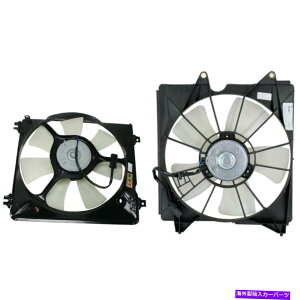 �G���W���J�o�[ 2008�N����2012�N�̃z���_�A�R�[�h�h���C�o�[�Ə���ȑ��̗�p�t�@���V�����E�h�A�Z���u�� Cooling Fan Shroud Assembly For 2008-2012 Honda Accord Driver and Passenger Side