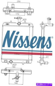 �G���W���J�o�[ Nissens Coolant Radiator 606697 for Peugeot 108�i2014�j1.0 VTI�Ȃ� Nissens Coolant Radiator 606697 for PEUGEOT 108 (2014) 1.0 VTI etc�y���s�A���i�z