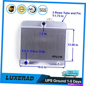 GWJo[ 3A~jEWG[^[̓W[vEBX1949-1964 / CJ3 CJ5 CJ6 DJ3 1950-1958ɓK܂ 3 Row Aluminum Radiator FITS Jeep Willys 1949-1964 / CJ3 CJ5 CJ6 DJ3 1950-1958