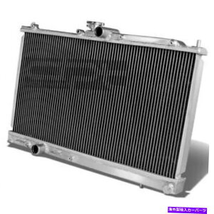 エンジンカバー 03-08の三菱エヴォ7/8/9エボリューションMTフルアルミニウム2列レーシングラジエーター For 03-08 Mitsubishi Evo 7/8/9 Evolution MT Full Aluminum 2-Row Racing Radiator