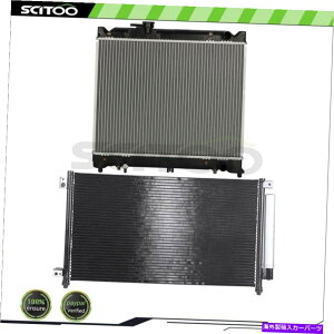 GWJo[ J[WG[^[A/CRfT[Lbg2003-2004 2005-2007z_AR[hɓK܂ Car Radiator and A/C Condenser Kit Fits 2003-2004 2005-2007 Honda Accord