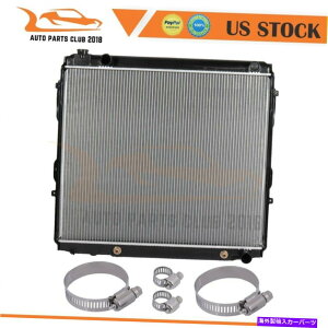 GWJo[ 2001N2007ÑA~jEWG[^[4̃jo[TICz[XNvg^ZRCA Aluminum Radiator For 2001-2007 Toyota Sequoia With 4 Universal Oil Hose Clamps