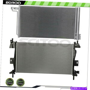 GWJo[ J[WG[^[A/CRfT[Lbg2015 2016 2017 2018 Ford FocusɓK܂ Car Radiator and A/C Condenser Kit Fits 2015 2016 2017 2018 Ford Focus