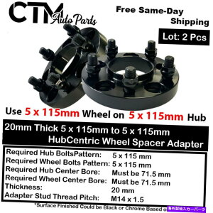 �X�y�[�T�[ ����2x 20mm 5x115mm 71.5mm�{�A�n�u�Z���g���b�N�z�C�[���X�y�[�T�[�`�������W���[300 2x 20mm Thick 5x115mm 71.5mm Bore HubCentric Wheel Spacer Charger Challenger 300�y���s�A���i�z
