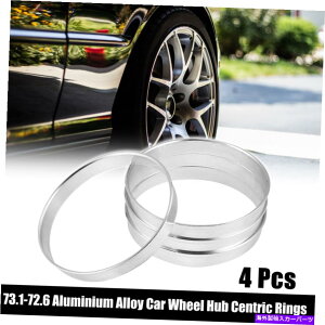 Xy[T[ 4PCS OD 73.1mmID 72.6mmA~jEJ[nuZgbNOzC[Xy[T[ 4pcs OD 73.1mm to ID 72.6mm Aluminum Alloy Car Hub Centric Rings Wheel Spacer