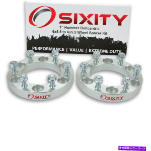 �X�y�[�T�[ 2PC 1 "�n�}�[�p�z�C�[���X�y�[�T�[H3�g���b�NSUV�A�_�v�^�[���O�X�^�b�h6x5.5 vx 2pc 1" Wheel Spacers for Hummer H3 Truck SUV Adapters Lugs Studs 6x5.5 vx