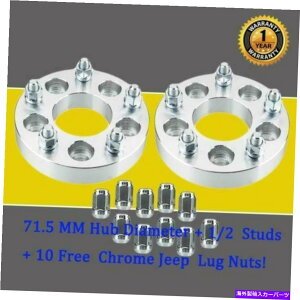 Xy[T[ Ford Jeep 5x4.55x52PCS | 1.25 "| 71.5mm CB 5OzC[Xy[T[A_v^[ 2pcs For Ford Jeep 5X4.5 TO 5X5| 1.25" | 71.5mm CB 5-lugs Wheel Spacers Adapters