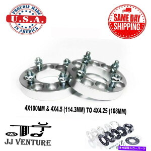 Xy[T[ 2PC 1 "4x100mm4x4.5i114.3mmj4x4.25i108mmjzC[Xy[T[A_v^[12x1.5 2PC 1" 4X100MM & 4X4.5 (114.3MM) TO 4X4.25 (108MM) WHEEL SPACER ADAPTER 12X1.5