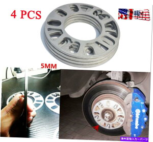 Xy[T[ 4PCS 5mmA~jEI[gJ[ԗփ^CXy[T[A_v^[Vv[g4/5X^bh 4Pcs 5mm Aluminum Alloy Auto Car Wheel Tire Spacers Adaptor Shims Plate 4/5 Stud