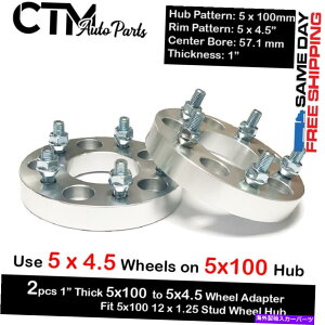 Xy[T[ 2pc 1 ''5x100?5x4.5 "zC[A_v^[Xy[T[tBbgg^86 2PC 1'' THICK 5x100 TO 5x4.5" WHEEL ADAPTER SPACER FIT TOYOTA 86