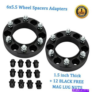 Xy[T[ i2j1.5 "Hub Centric 6x5.5?6x5.5NTXGX470 + 12Oibc̃zC[Xy[T[ (2) 1.5" Hub Centric 6x5.5 to 6x5.5 Wheel Spacers For Lexus GX470 + 12 Lug Nuts