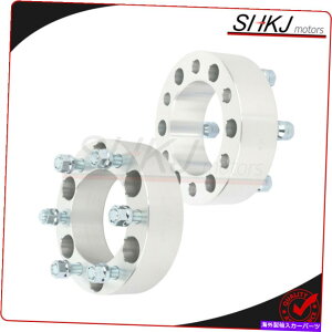 �X�y�[�T�[ 2 "�����̃y�A�z�C�[���X�y�[�T�[�A�_�v�^�[6x5.5 14x1.5�V�{���[�V���o���[�h1500�̃X�^�b�h 2" Thick Pair Wheel Spacers Adapters 6x5.5 14x1.5 studs for Chevy Silverado 1500