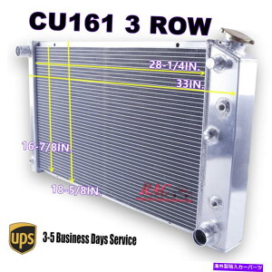 Radiator 3�s28x17 73-86�V�{���[C/K�g���b�N�s�b�N�A�b�vC10 C20 K10 CAPRICE�p�R�A���W�G�[�^�[ 3 Row 28x17 Core Radiator for 73-86 Chevy C/K Truck Pickups C10 C20 K10 Caprice�y���s�A���i�z