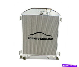 Radiator 3��A���~�j�E�����W�G�[�^�[�t�B�b�g1932�t�H�[�h1 1/2�g���s�b�N�A�b�v���f��18 b�Z�_���z�B 3 Row Aluminum Radiator Fit 1932 Ford 1 1/2 Ton Pickup Model 18 B Sedan Delivery�y���s�A���i�z