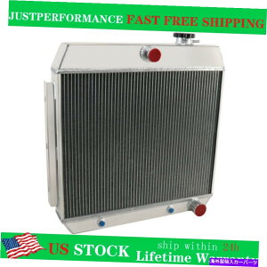 Radiator 55 1956 1957��3��A���~�j�E�����W�G�[�^�[ 3 Row Aluminum Radiator For 55 1956 1957 Chevy Belair Nomad Del Ray V8 AT MT�y���s�A���i�z