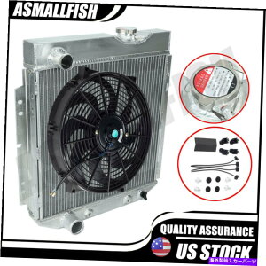 Radiator 1964-66�t�H�[�h�}�X�^���OV8 I6 3�񃉃W�G�[�^�[�t���A���~�j�E��+14 �X������p�t�@�� For 1964-66 Ford Mustang V8 I6 3 Row Radiator Full Aluminum+14 Slim Cooling Fan�y���s�A���i�z