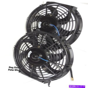 Radiator 1970-1981 International Scout II���W�G�[�^�[�t�@���A2��10 �d�C��pf�̃Z�b�g 1970-1981 International Scout II Radiator Fans,Set of Two 10 Electric Cooling F�y���s�A���i�z
