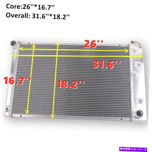 Radiator 1980-1985��3��A���~�j�E�����W�G�[�^�[Chevy Impala El Camino V8 5.0L/5.7L CU162 3-Row Aluminum Radiator for 1980-1985 Chevy Impala El Camino V8 5.0L/5.7L CU162�y���s�A���i�z