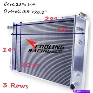 Radiator 3��A���~�j�E�����W�G�[�^�[�t�B�b�g1981-1986�V�{���[/GMC C/K R/V C10 C20 C30 K5 BLAZER 3-Row Aluminum Radiator fit 1981-1986 Chevy/GMC C/K R/V C10 C20 C30 K5 Blazer