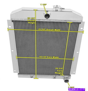 Radiator Chevy 3100/3600/3800�g���b�N�s�b�N�A�b�vL6 1947-1954�A���~�j�E�����W�G�[�^�[3�� For Chevy 3100/3600/3800 Truck Pickup l6 1947-1954 AT Aluminum Radiator 3 Row�y���s�A���i�z