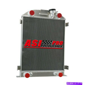 Radiator 3��1932-1938�̃A���~�j�E�����W�G�[�^�[37�t�H�[�h���[�h�X�^�[�X�g�b�N�����t���b�g�w�b�hv8 3 Rows Aluminum Radiator for 1932-1938 37 Ford Roadster Stock Height Flathead V8�y���s�A���i�z