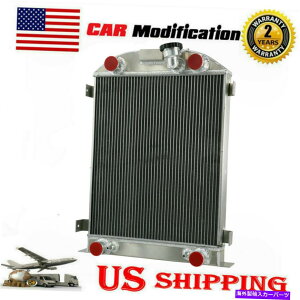 Radiator 3A~jEWG[^[tBbg1932 32tH[htbgwbhV8GWXgbN̍ 3 Rows Aluminum Radiator Fit 1932 32 Ford Flat Head V8 Engine Stock Height