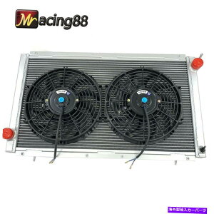 Radiator 92-00XoCvbT+12 "t@̃A~jE2}jAgX~bVWG[^[ Aluminum 2 Row Manual Transmission Radiator For 92-00 Subaru Impreza +12" Fan