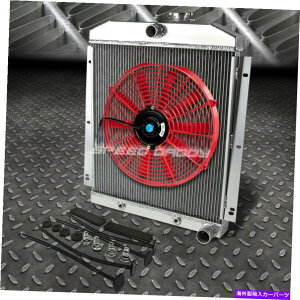 Radiator 3��A���~�j�E�����W�G�[�^�[+1x 16 �t�@�����b�h47-54�V�{���[3100/3600/3800�s�b�N�A�b�vV8 3-ROW ALUMINUM RADIATOR+1X 16FAN RED FOR 47-54 CHEVY 3100/3600/3800 PICKUP V8�y���s�A���i�z