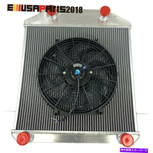 Radiator 3��t���A���~�j�E�����[�V���O���W�G�[�^�[�t�B�b�g39-41�t�H�[�h�t���b�g�w�b�h+14 �t�@�� 3 Row Full Aluminum Racing Radiator Fit 39-41 Ford Flathead+14 Fan