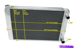 Radiator Ag~bN`sI3EfApXjo[TNXt[24 "RAWG[^[UN24-DP Atomic Champion 3 Row Dual Pass Universal Crossflow 24" Core Radiator #UN24-DP