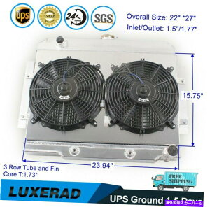 Radiator W[vCJ5 CJ6 CJ7 Chevy 350 V8GWXbv1972-1986̃RAWG[^[ƃVEht@ Core Radiator&Shroud&Fan For Jeep CJ5 CJ6 CJ7 Chevy 350 V8 Engine Swap 1972-1986