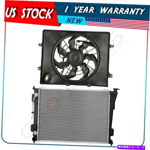 Radiator 2014-2015 Kia OptimãGWdCpt@ƃWG[^[AZu Engine Electric Cooling Fan and Radiator Assembly For 2014-2015 Kia Optima