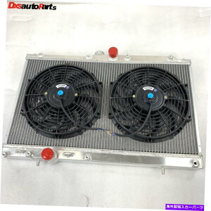 Radiator 03-06 Lancer Evolution 7 8 9 2つの12インチファンを備えたマニュアルアルミニウムラジエーター 03-06 Lancer Evolution 7 8 9 Manual Aluminum Radiator With two 12" Fan