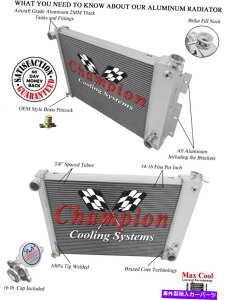 Radiator 2�s1 1967�N�̃��[�V���O�`�����s�I�����W�G�[�^�[68 1969�V�{���[�J�}���r�b�O�u���b�N�G���W�� 2 Row 1 Racing Champion Radiator for 1967 68 1969 Chevy Camaro Big Block Engine�y���s�A���i�z