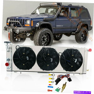 Radiator 1991N2001ÑA~jEWG[^[VEht@W[v`FL[XJ/R}`2.5L 4.0L Aluminum Radiator Shroud Fans For 1991-2001 Jeep Cherokee XJ/Comanche 2.5L 4.0L