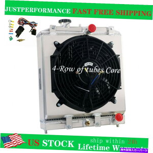Radiator 1992N2000Ñz_VrbND15 D16 EK EG/ Integra DB DC 4񃉃WG[^[+VEht@ For 1992-2000 Honda Civic D15 D16 EK EG/ Integra DB DC 4 Row Radiator+Shroud Fan