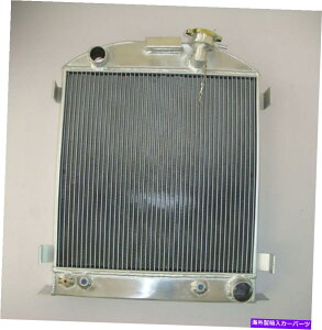 Radiator 1939-40�A���~�j�E�����W�G�[�^�[ - �V�F�r�[�G���W���t�H�[�h�O�����V�F��3��X�g�b�N�n�C�g39 1939-40 Aluminum Radiator-Chevy-Engine Ford-Grill-Shells 3 Row Stock-Height 39�y���s�A���i�z