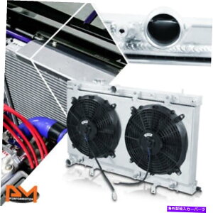 Radiator 02-07CvbTWRX STI EJ20tA~jE2pWG[^[W/t@VEh For 02-07 Impreza WRX STI EJ20 Full Aluminum 2-Row Cooling Radiator w/Fan Shroud