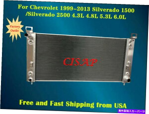 Radiator 1999-2013�V�{���[�V���o���[�h1500/�V���o���[�h2500 34 �R�A�A���~�j�E�����W�G�[�^�[ For 1999-2013 Chevrolet Silverado 1500/Silverado 2500 34CORE Aluminum Radiator�y���s�A���i�z