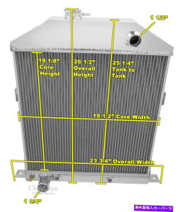 Radiator 2�s1 �`���[�uKR�`�����s�I�����W�G�[�^�[1942-1948 Ford Coupe Ford Config 2 Row 1 Tubes KR Champion Radiator for 1942 - 1948 Ford Coupe Ford Config�y���s�A���i�z