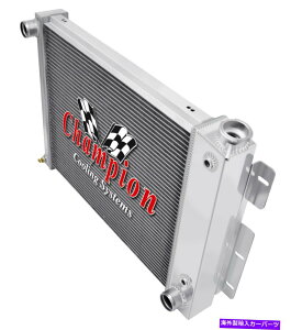 Radiator 2�s1 1967�N1968�N��WR�`�����s�I�����W�G�[�^�[�g�����X�A���X���[���u���b�N��ae337 2 Row 1 WR Champion Radiator for 1967 1968 1969 Trans Am Small Block #AE337�y���s�A���i�z