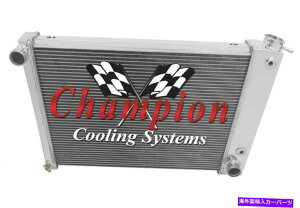 Radiator 2�s1 1967�N��WR�`�����s�I�����W�G�[�^�[68 1969�|���e�B�A�b�N�t�@�C�A�o�[�h�g�����X�A��v8�G���O 2 Row 1 WR Champion Radiator for 1967 68 1969 Pontiac Firebird Trans Am V8 Eng�y���s�A���i�z