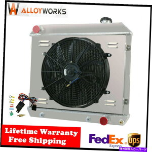 Radiator 2��̃��W�G�[�^�[+�V�����E�h�t�@��+�����[�t�B�b�g1963-1966�V�{���[C/K C10�AC20�AC30�s�b�N�A�b�vV8 2 Row Radiator+Shroud Fan+Relay Fit 1963-1966 Chevy C/K C10,C20,C30 Pickup V8�y���s�A���i�z
