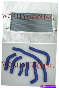 Radiator �g���^MR2 SW20 3SGTE MT 1990-1997�̃A���~�j�E�����W�G�[�^�[+�u���[�z�[�X91 92 93 94 Aluminum Radiator+BLUE Hoses For Toyota MR2 SW20 3SGTE MT 1990-1997 91 92 93 94�y���s�A���i�z