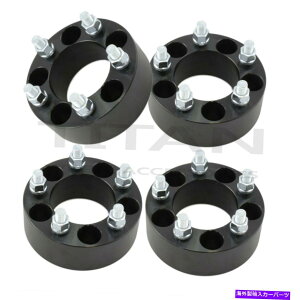 �X�y�[�T�[ 4 PCS 2 "�u���b�N5x4.5�z�C�[���X�y�[�T�[�A�_�v�^�[| 1/2" x 20�X�^�b�h50mm 4 pcs 2" BLACK 5x4.5 Wheel Spacers Adapters | 1/2" x 20 Studs 50mm
