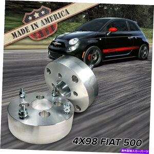 Xy[T[ X2 USA MADE | 4x98?4x98iFits 4 Lug fiat 500j| 1.5 "rbgzC[Xy[T[ x2 USA MADE | 4x98 to 4x98 (Fits 4 Lug Fiat 500) | 1.5" Billet Wheel Spacers